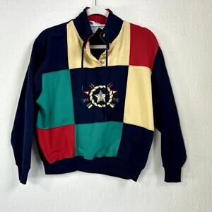 1990's Vintage Alfred Dunner Color Block Sweatshirt- Size PM